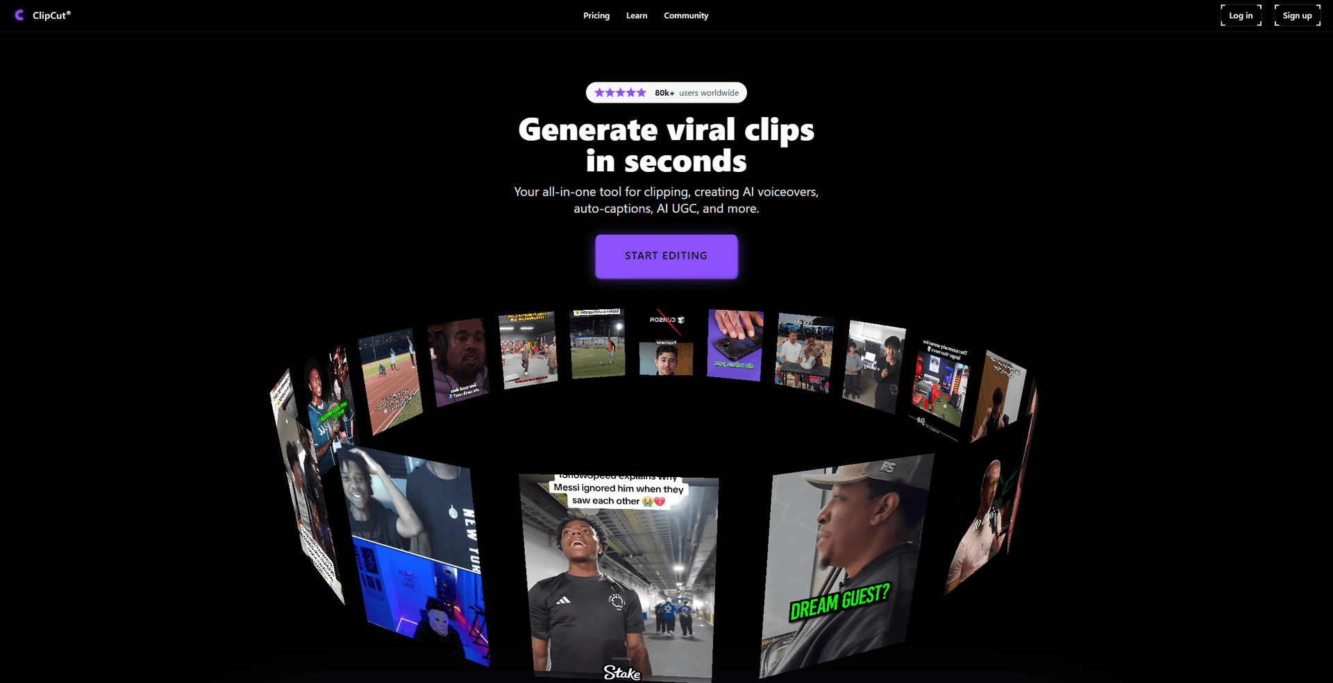 ClipCut AI creating viral clips